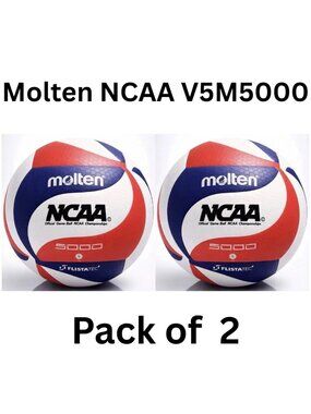 Molten NCAA V5M5000-3N FLISTATEC Volleyball V5M5000 GAME BALL PACK Of 2